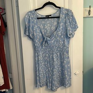 light blue floral romper